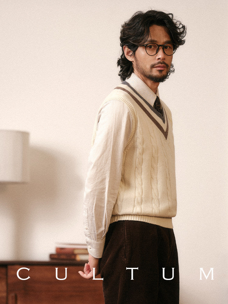 Merino Wool Sleeveless Vest