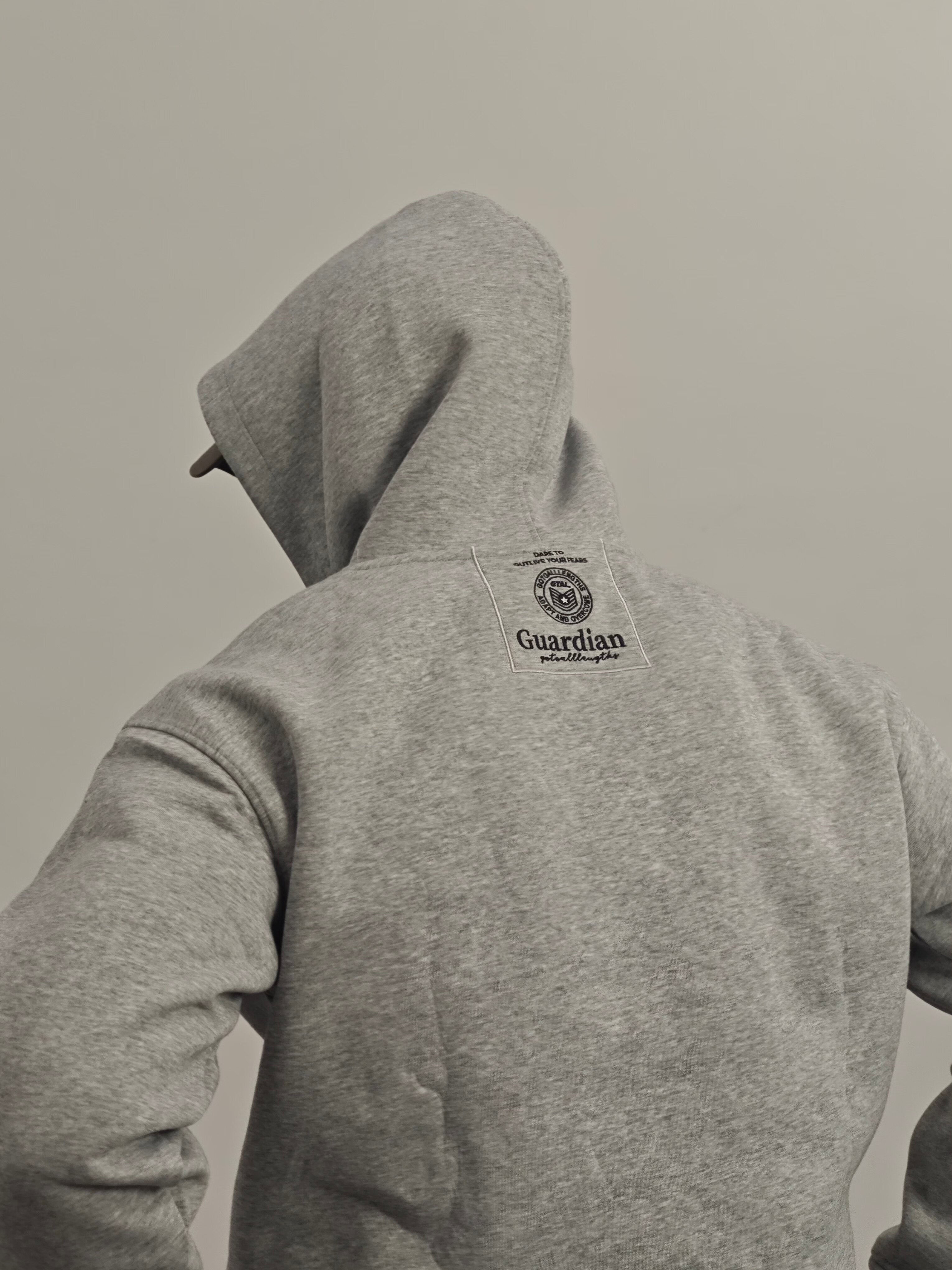 GTAL heavy embroidered hoodie for men in bonded cotton knit