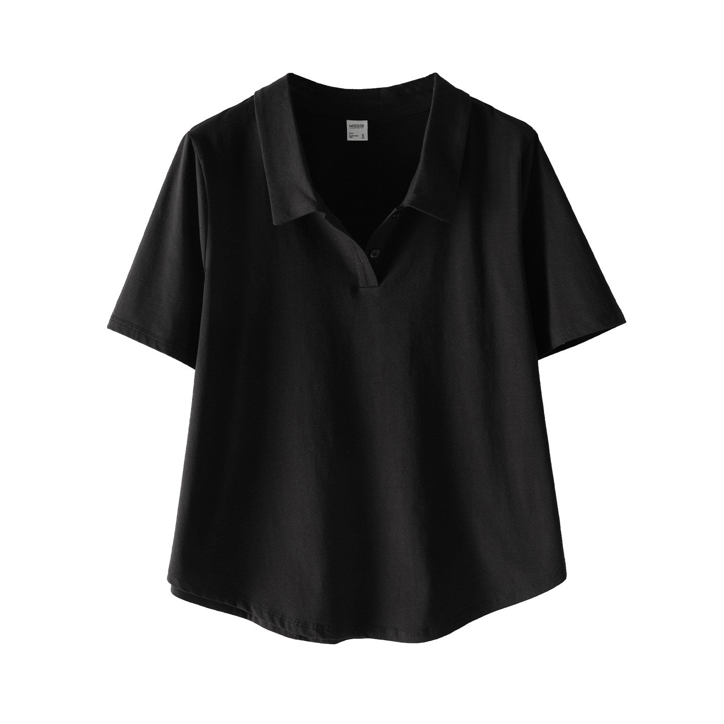 Plus-Size Curved-Hem Cotton Tee