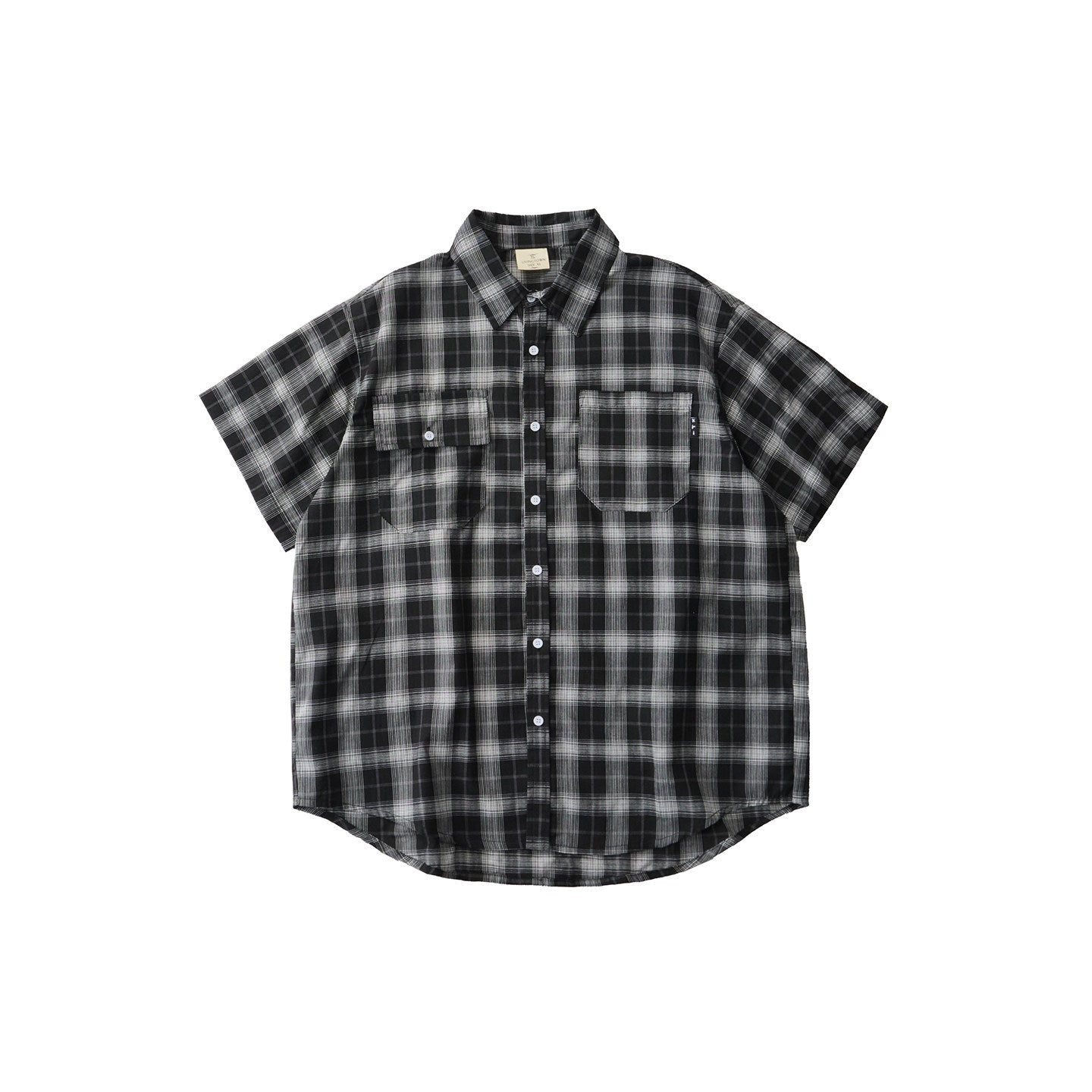 Vintage Plaid Drop-Shoulder Shirt