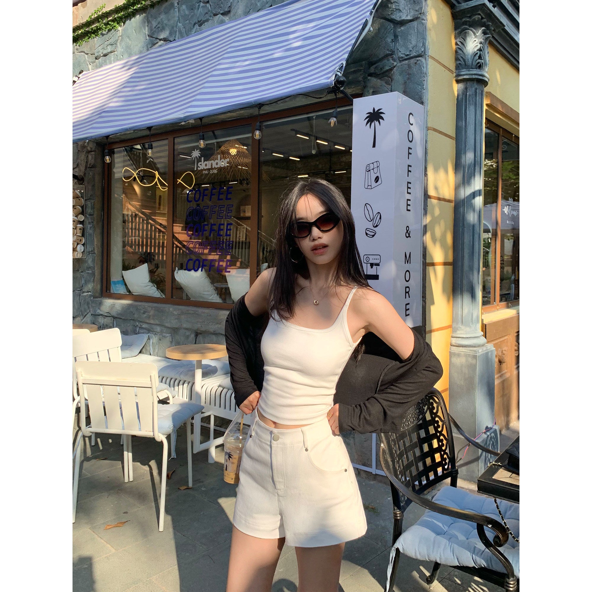 High-Waist A-Line Shorts