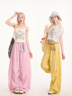 NERESUM flowy wide-leg cargo pants, back view