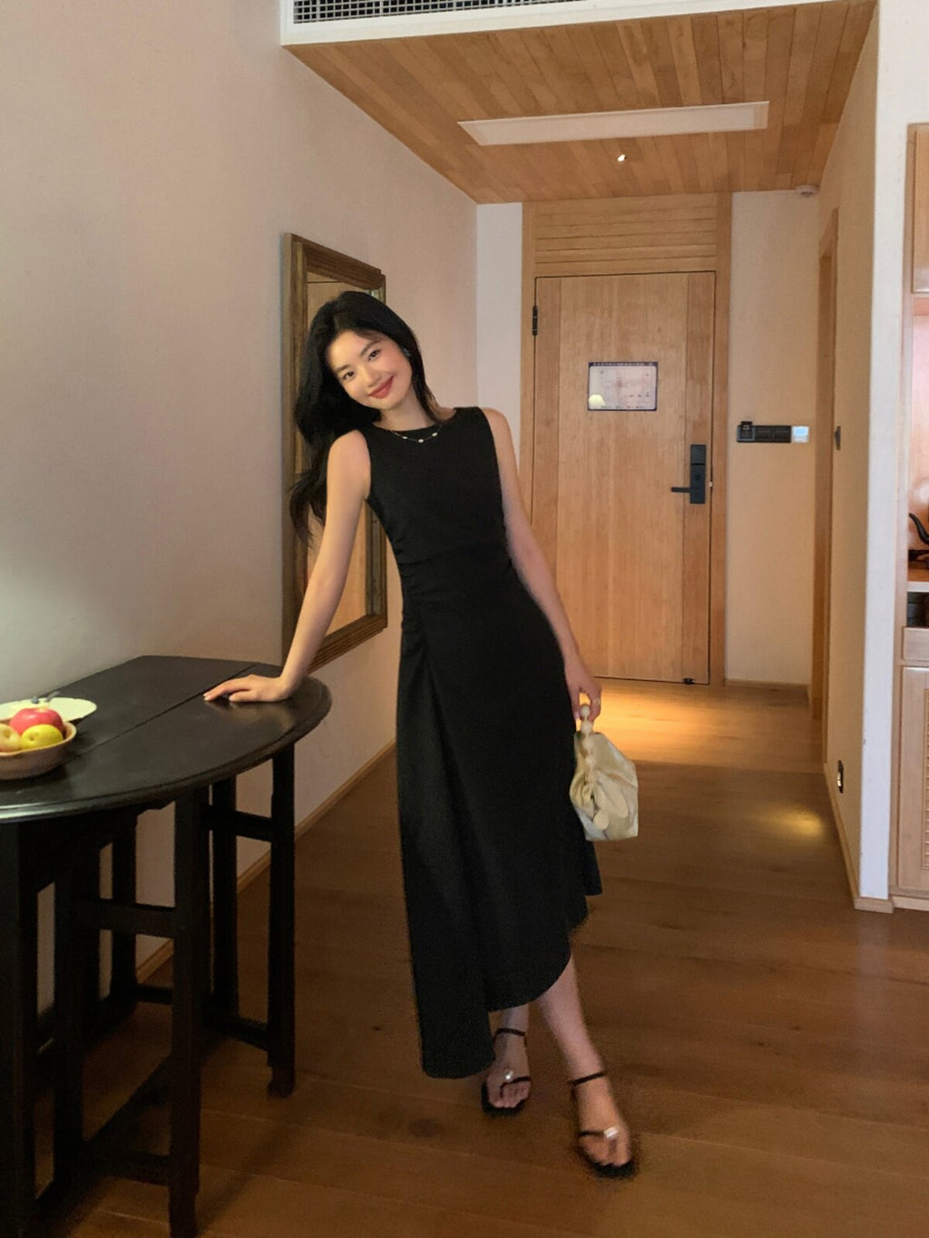 Irregular-Hem Sleeveless Dress