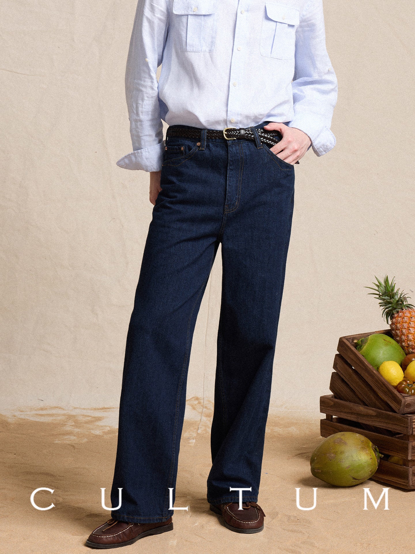 CULTUM Ivy-style jeans, wide-leg fit