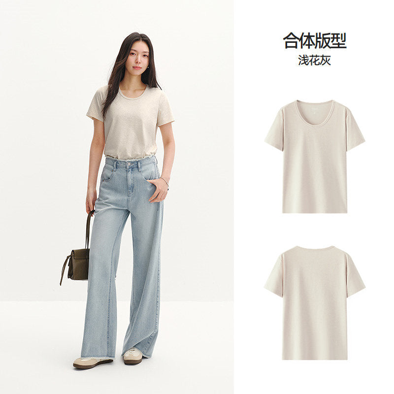 U-Neck Drop-Shoulder Tee