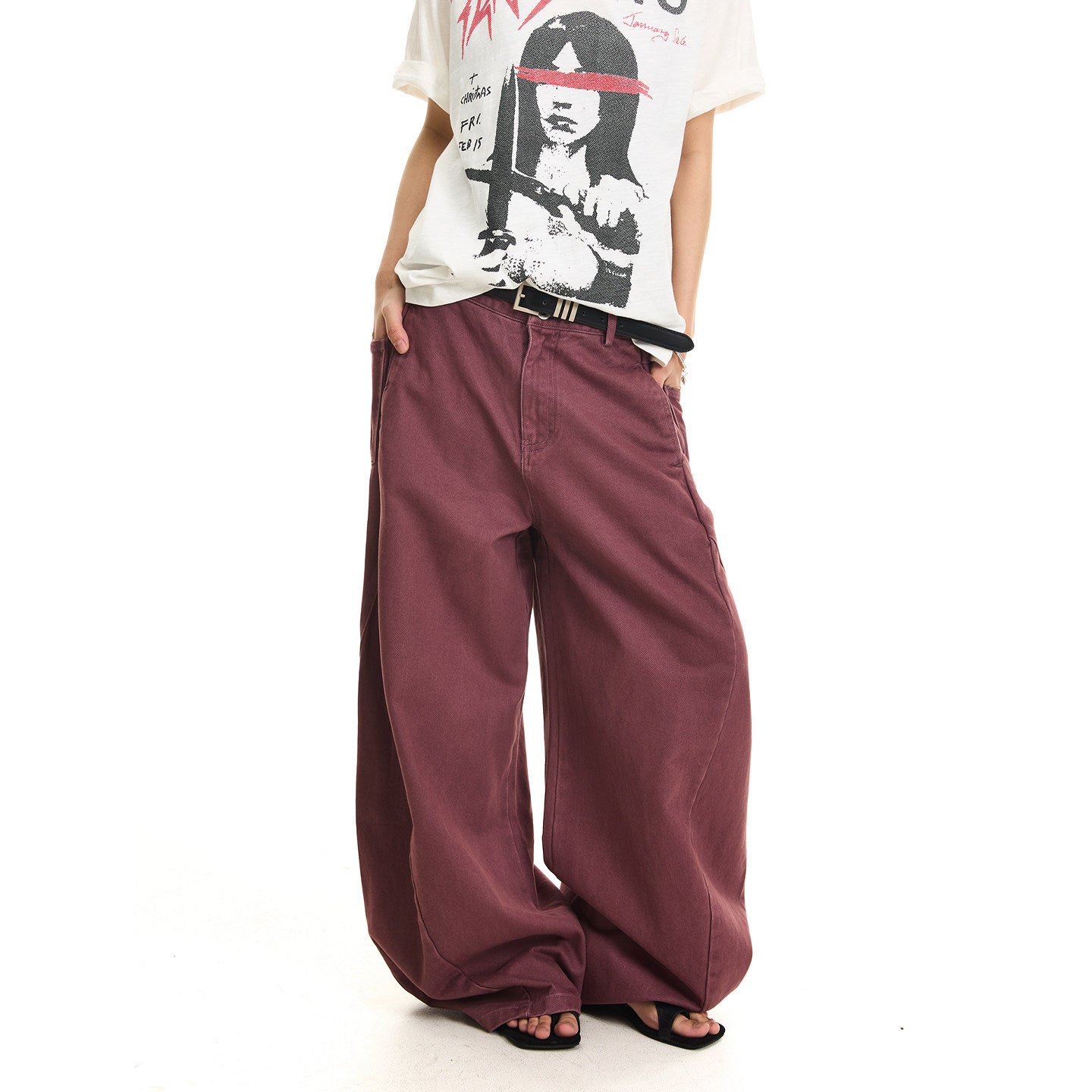 Curved Baggy Street Pants
