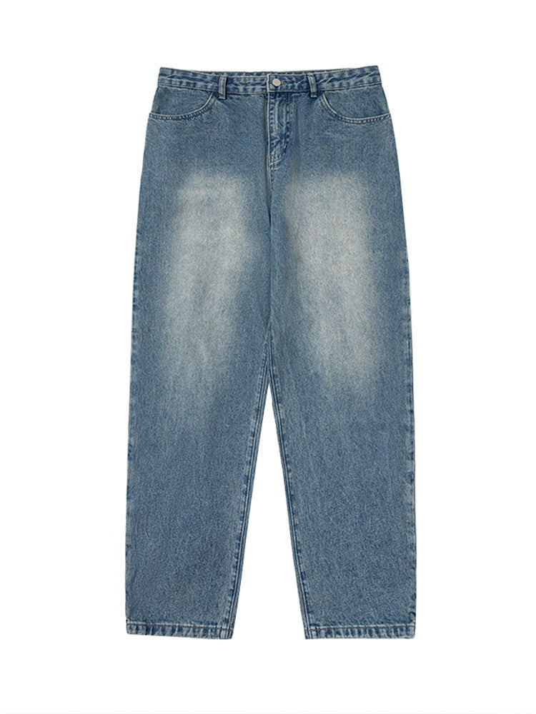 Draped Wide-Leg Jeans