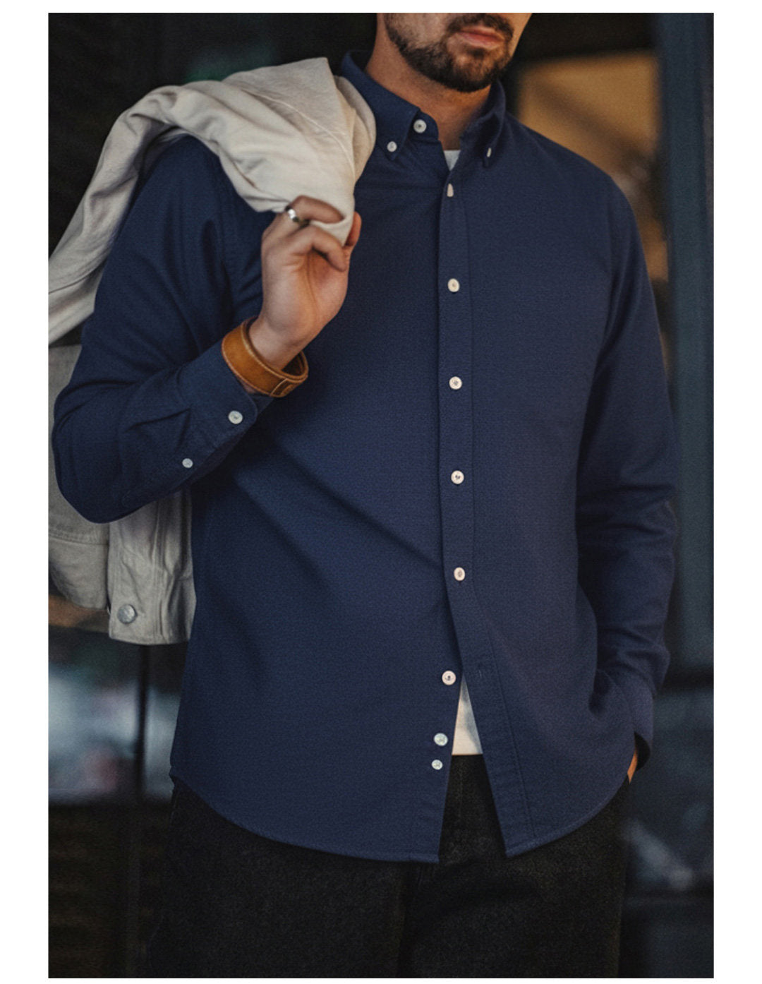 Oxford Collar Shirt Long Sleeve