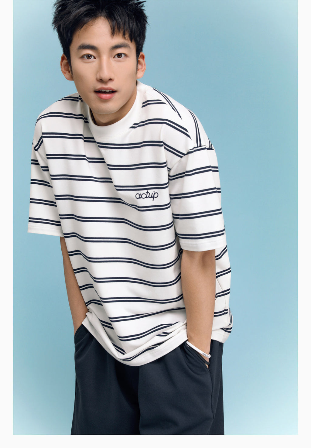 Casual Striped Short-Sleeve Tee
