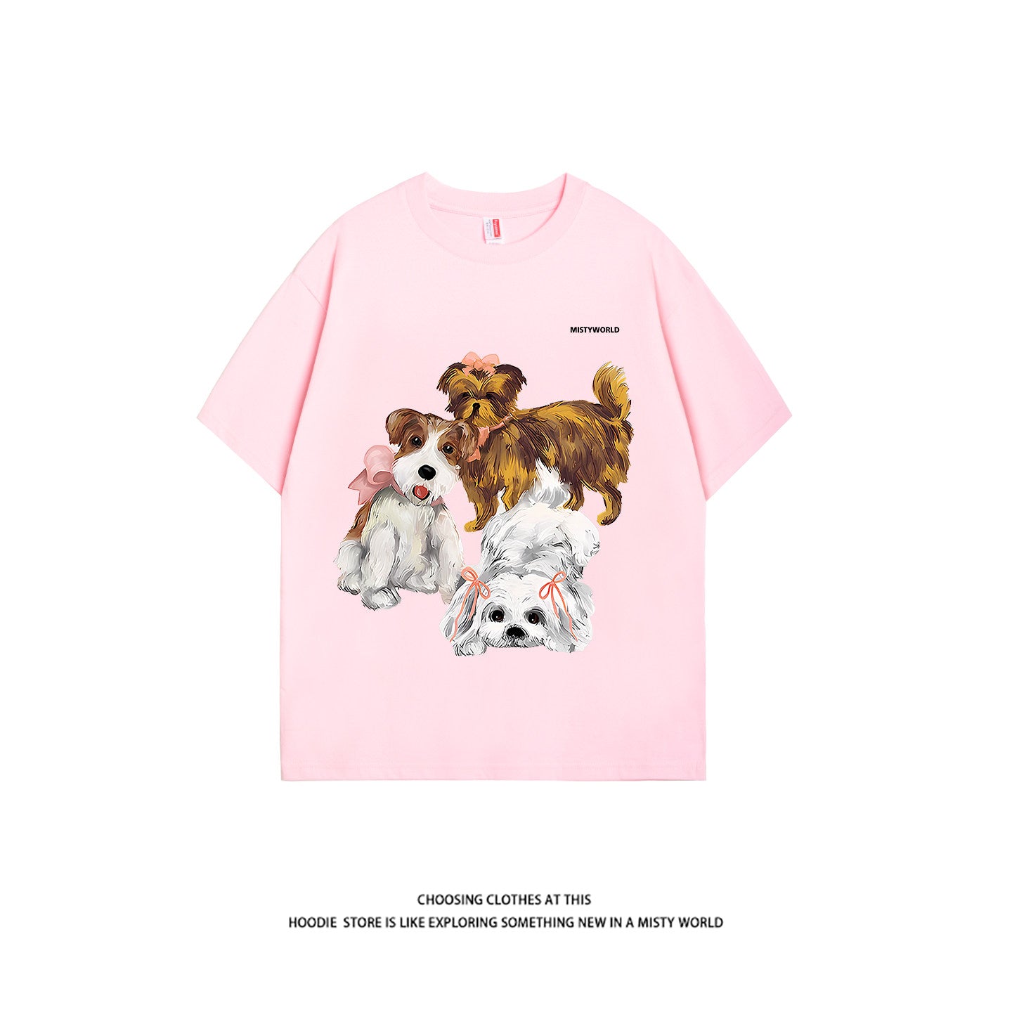 Puppy-Print Loose Tee