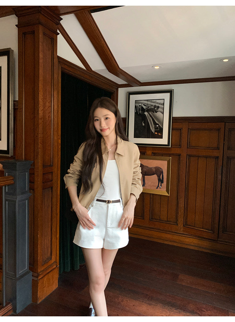 High-Waist A-Line Shorts