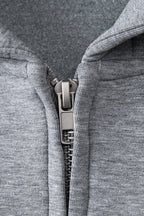 Coln zippered hoodie for women in polyester cotton modal blend