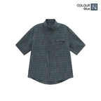 Textured Bubble-Knit Short-Sleeve Shirt