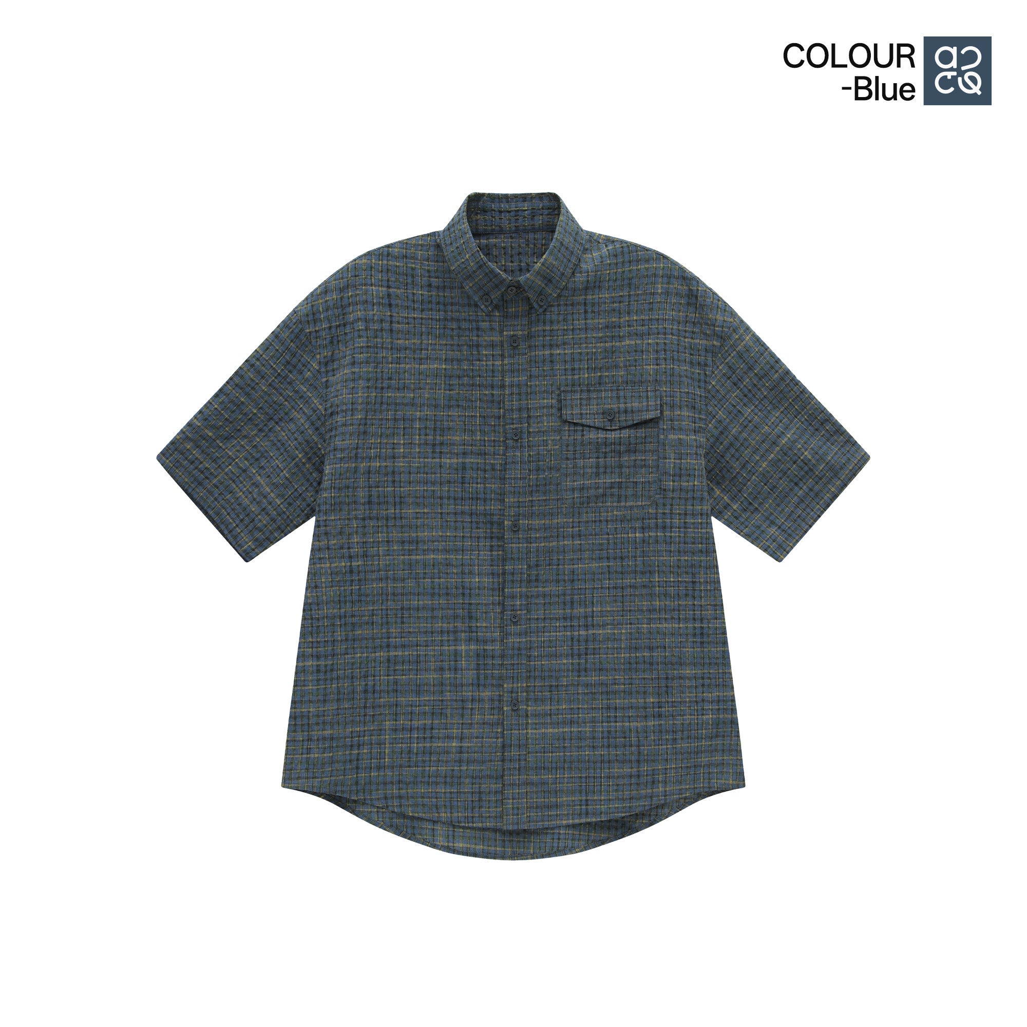 Textured Bubble-Knit Short-Sleeve Shirt