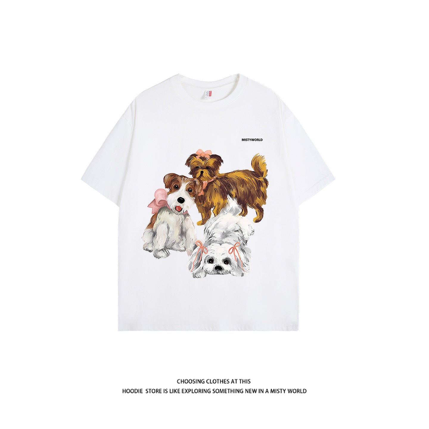 Puppy-Print Loose Tee