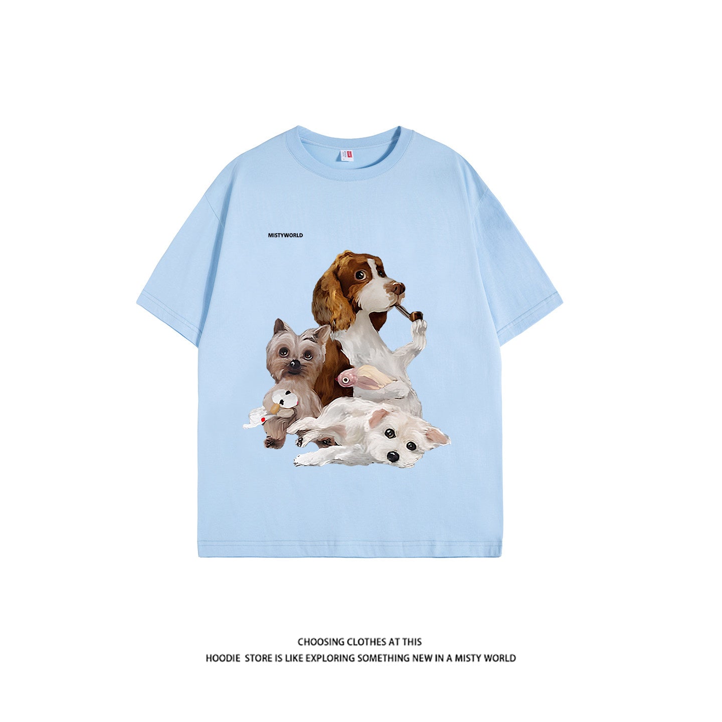 Puppy-Print Loose Tee