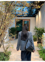 Round-Neck Woollen Jacket