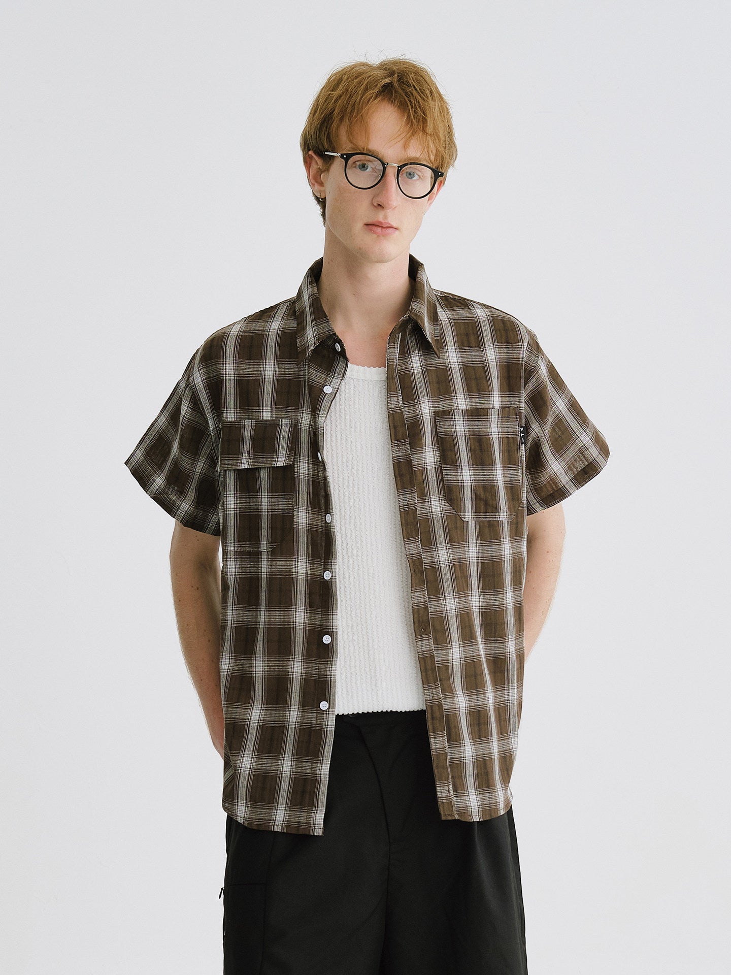Vintage Plaid Drop-Shoulder Shirt