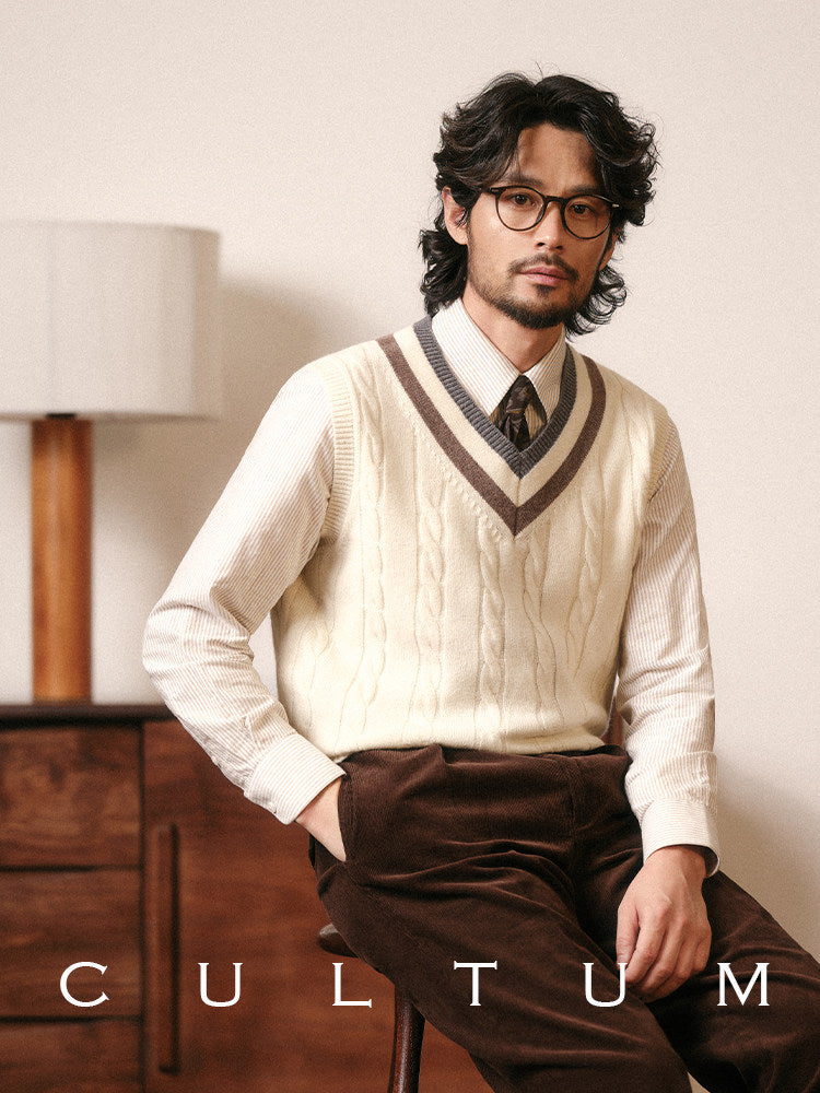Merino Wool Sleeveless Vest
