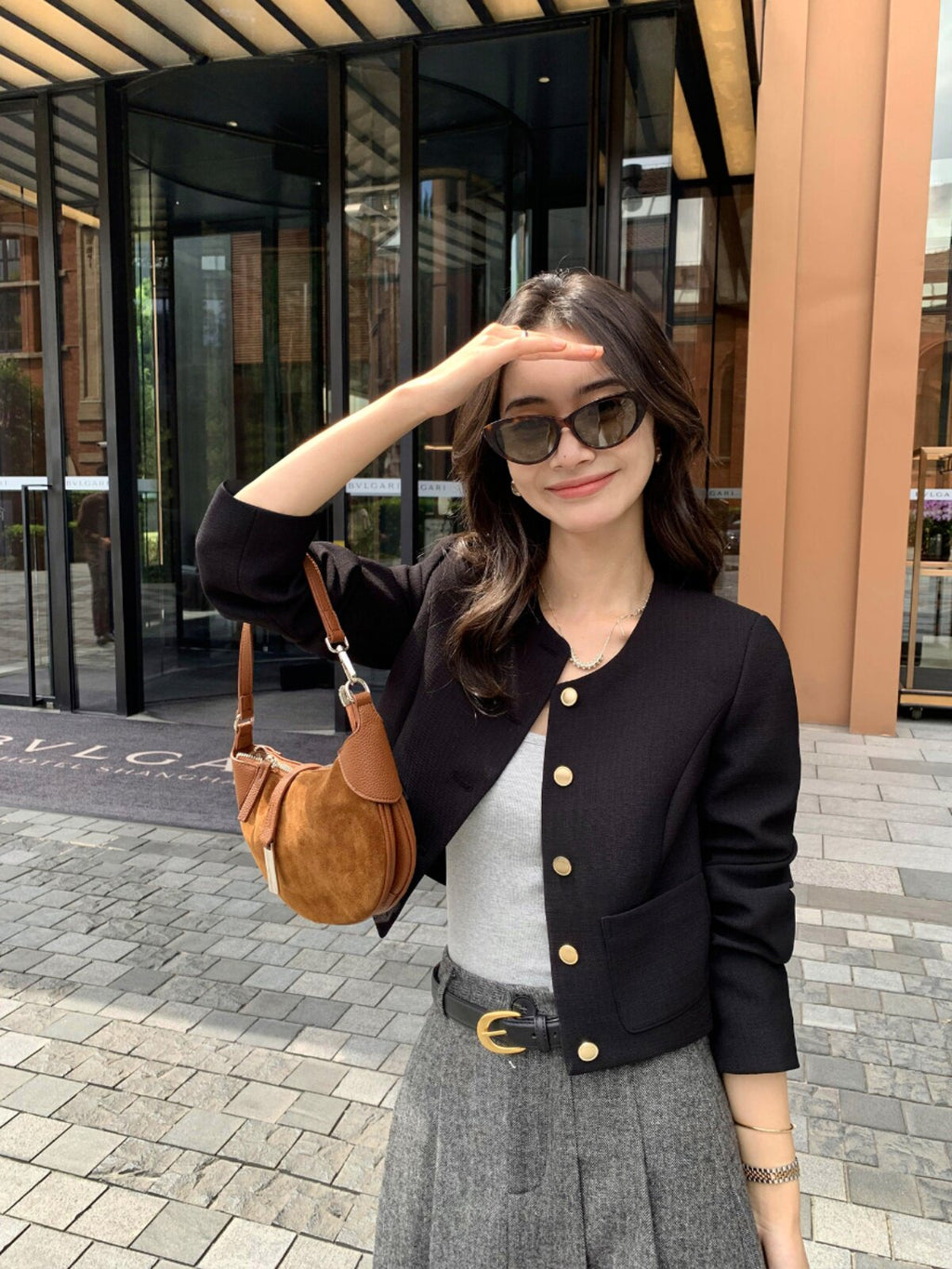 Cropped Tweed Jacket