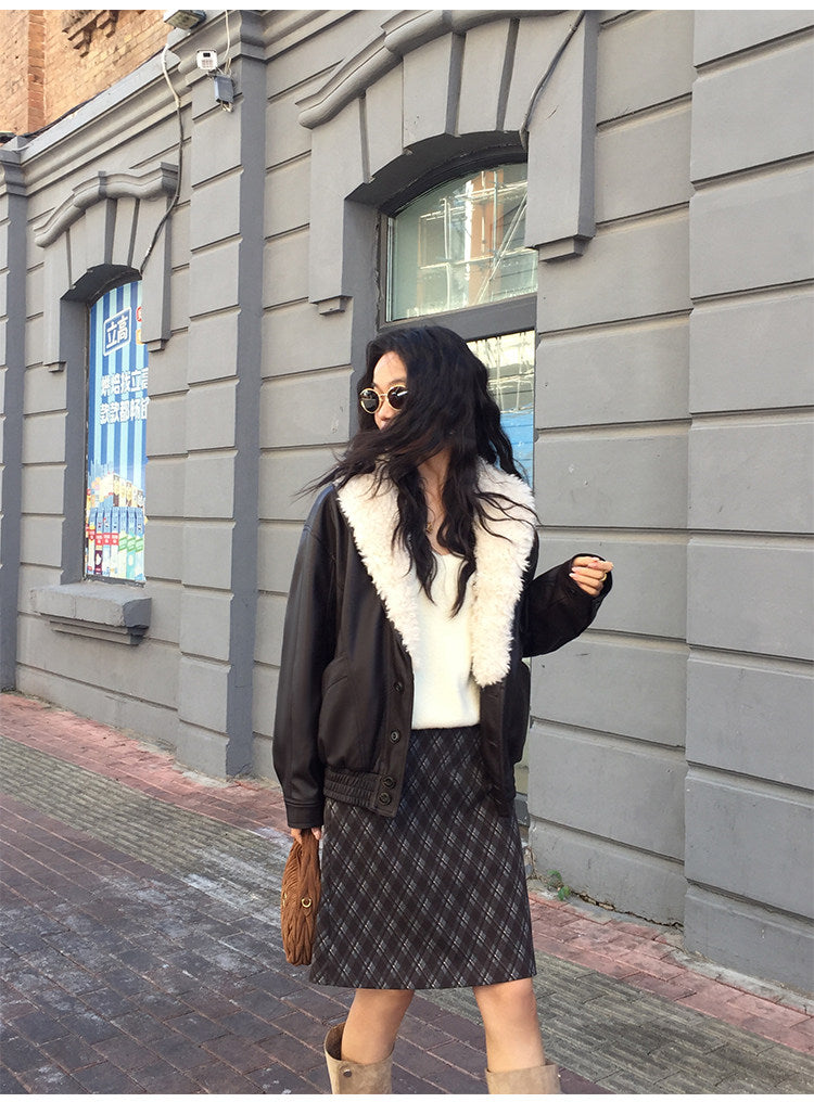 Vintage Plaid A-Line Skirt