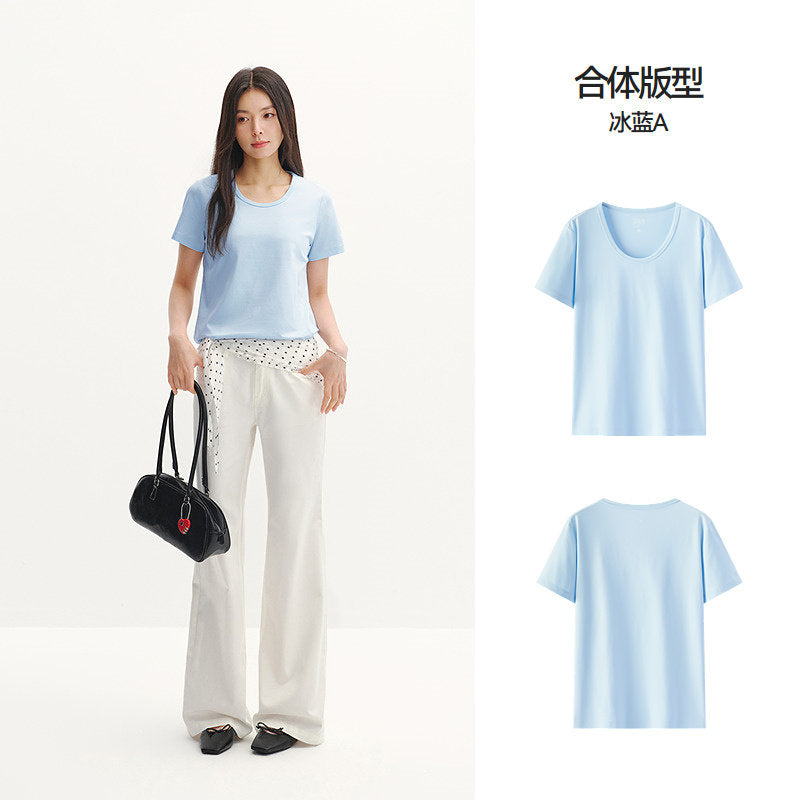 U-Neck Drop-Shoulder Tee