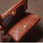 Mr. Mirror vegetable-tanned leather wallet in cowhide