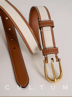 Cultum genuine leather pin-buckle belt for men in cowhide