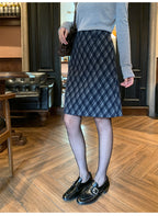 Vintage Plaid A-Line Skirt