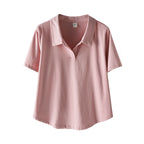 Plus-Size Curved-Hem Cotton Tee