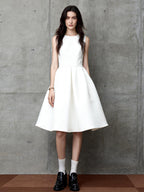 Waist-Cinching Sleeveless Dress