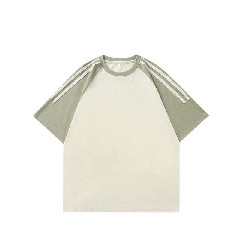 Raglan-Sleeve Colour-Block Tee