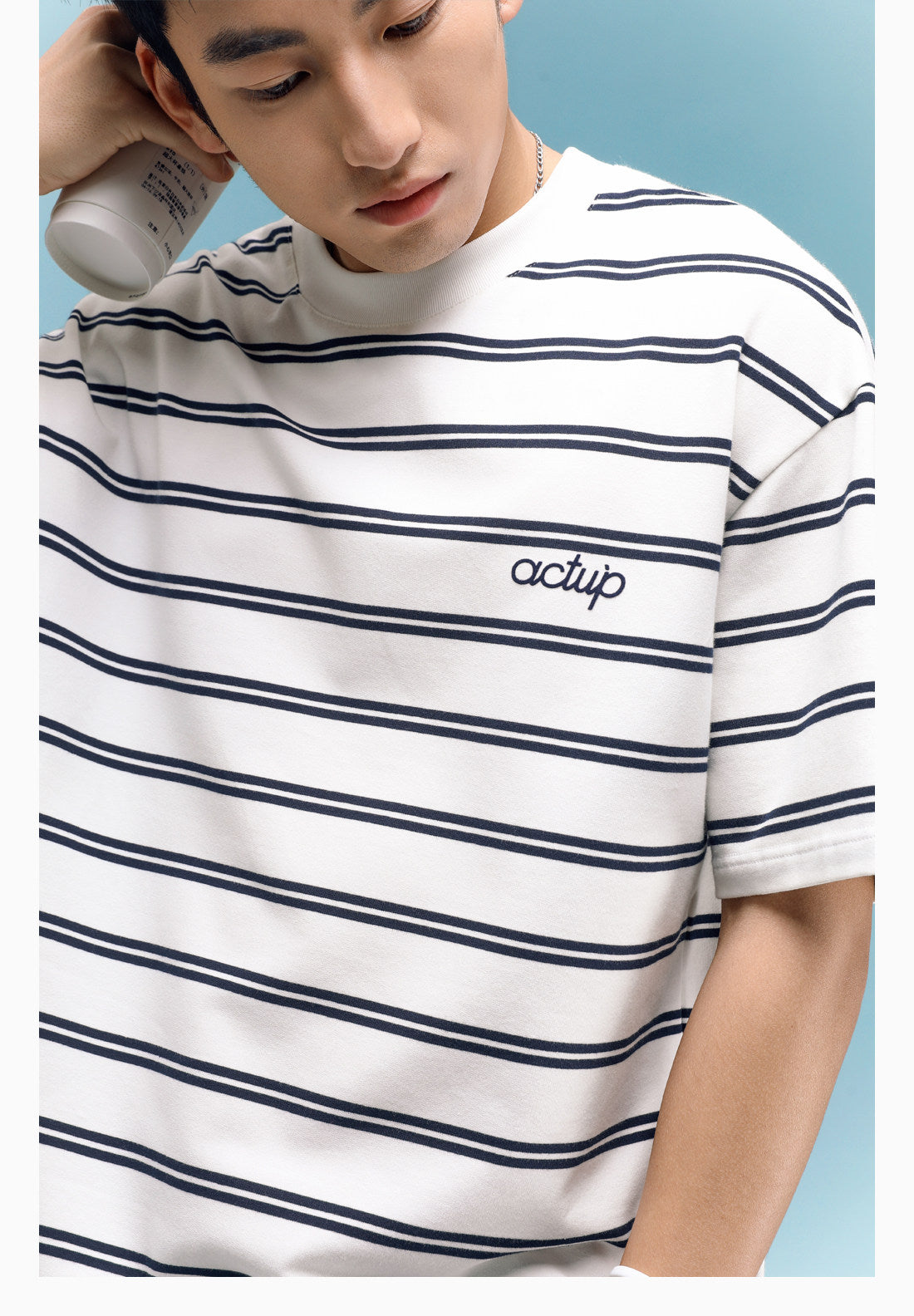 Casual Striped Short-Sleeve Tee