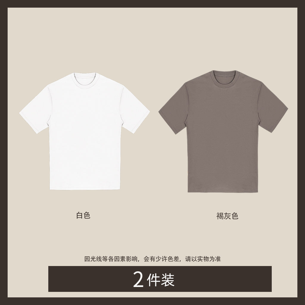 High-Count Silky Cotton Crew Neck Tee