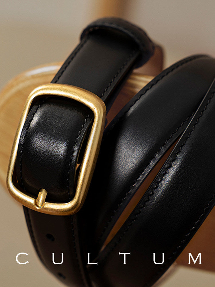 Cultum genuine leather pin-buckle belt for men in cowhide