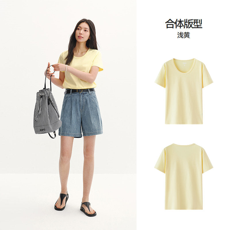 U-Neck Drop-Shoulder Tee