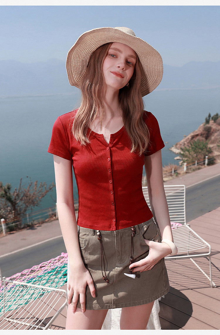 SANCAI slim-fit pullover, side view
