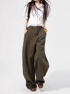ZAVK curved wide-leg jeans, side seam detail