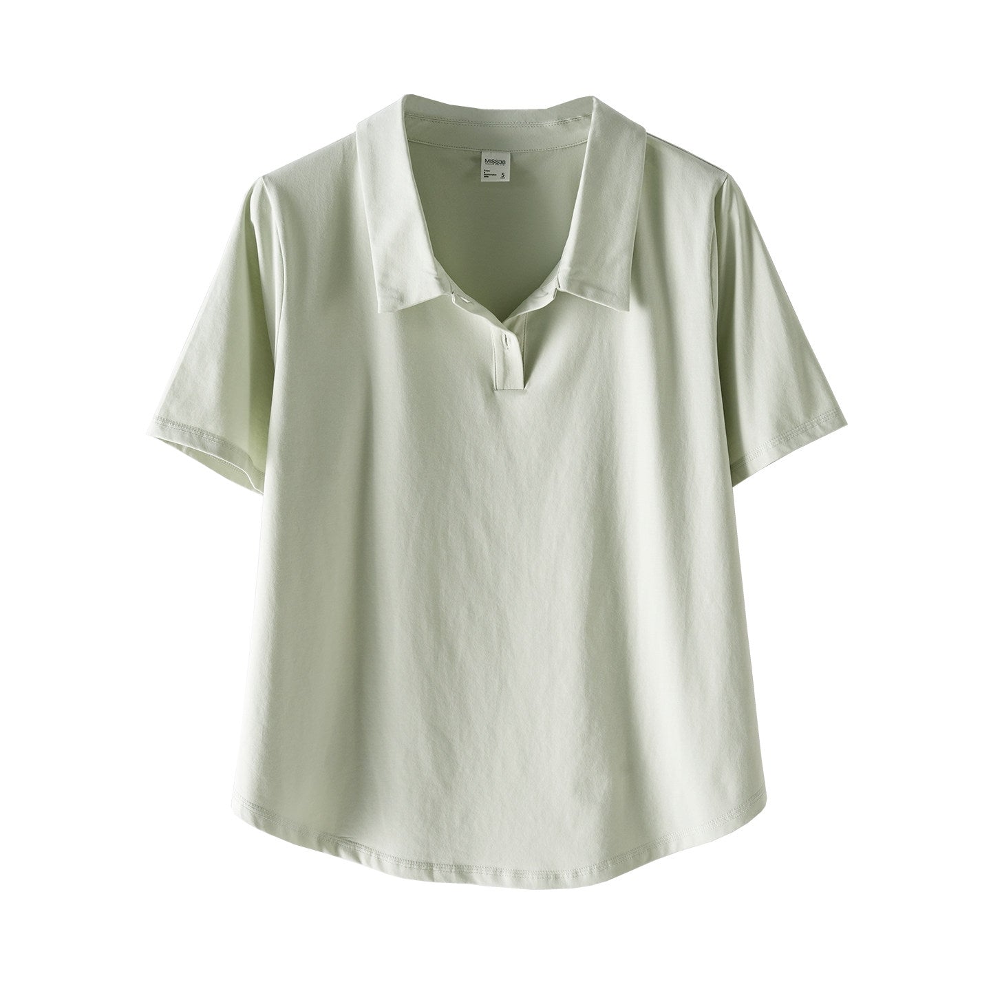 Plus-Size Curved-Hem Cotton Tee