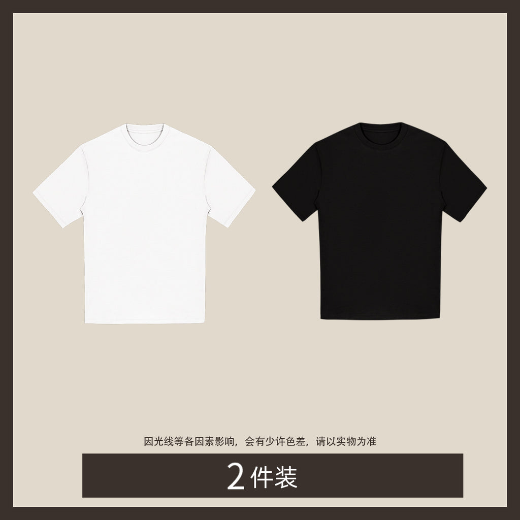 High-Count Silky Cotton Crew Neck Tee
