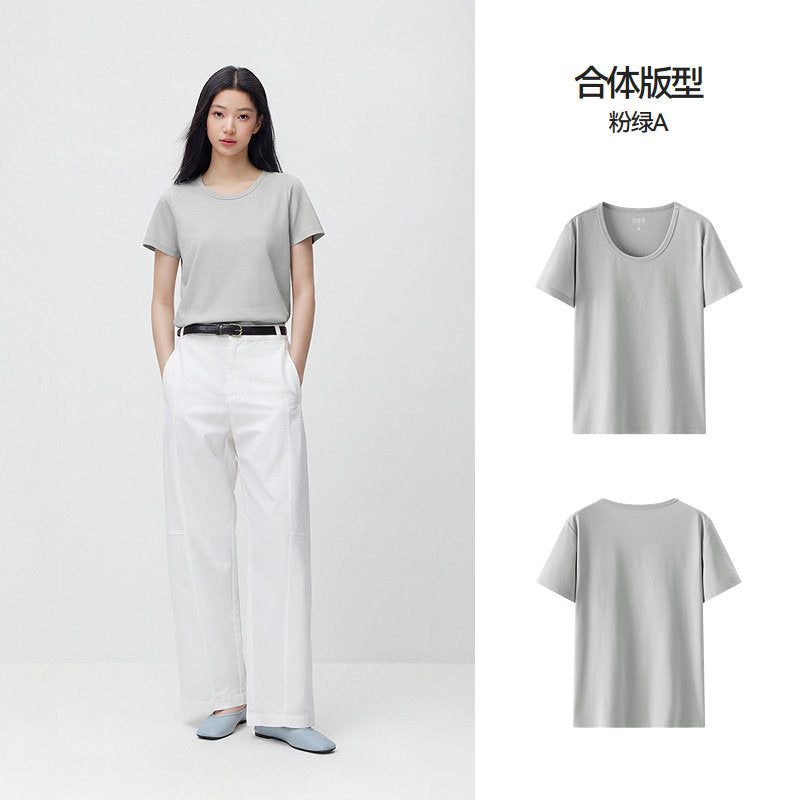 U-Neck Drop-Shoulder Tee
