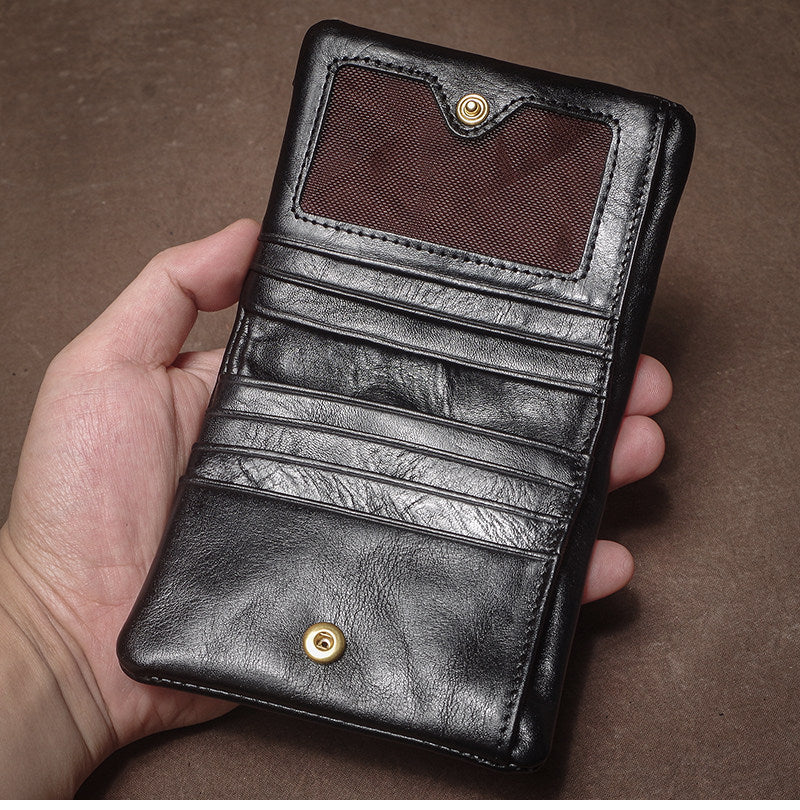 Mr. Mirror vegetable-tanned leather wallet in cowhide