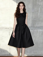 Waist-Cinching Sleeveless Dress