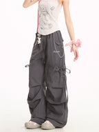 NERESUM straight-leg cargo pants, full-length styling