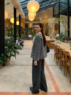 Round-Neck Woollen Jacket