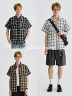 Vintage Plaid Drop-Shoulder Shirt