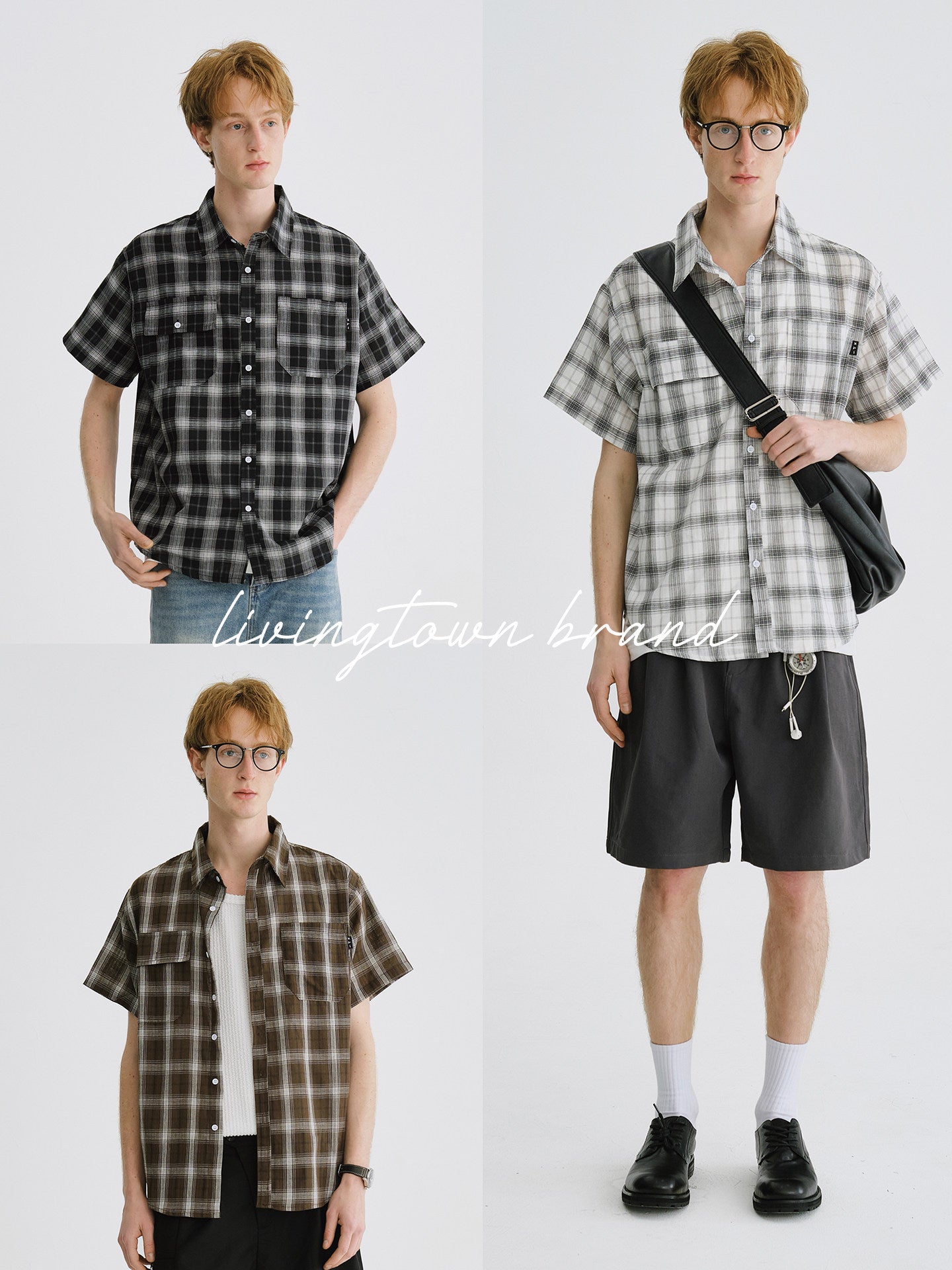 Vintage Plaid Drop-Shoulder Shirt