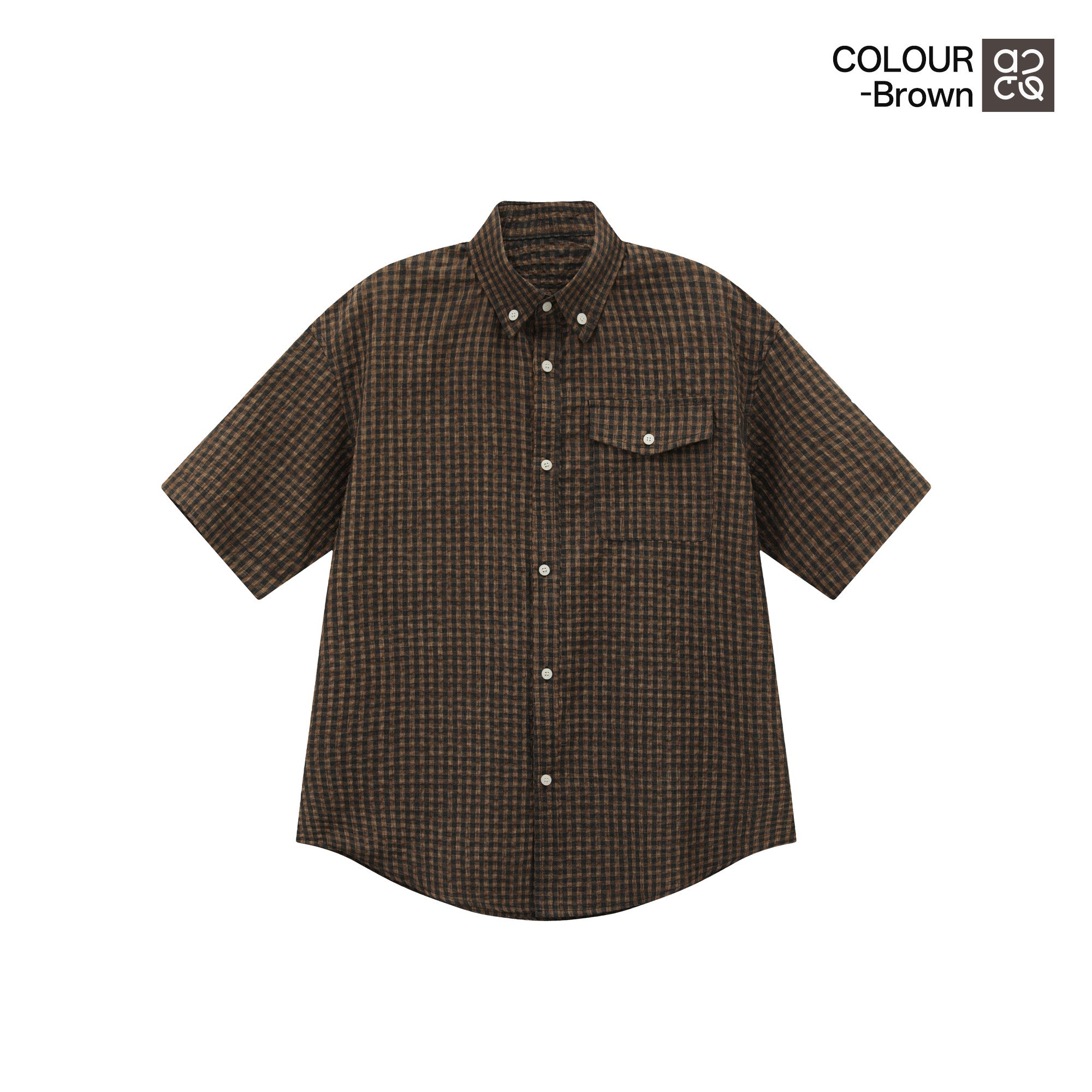 Textured Bubble-Knit Short-Sleeve Shirt