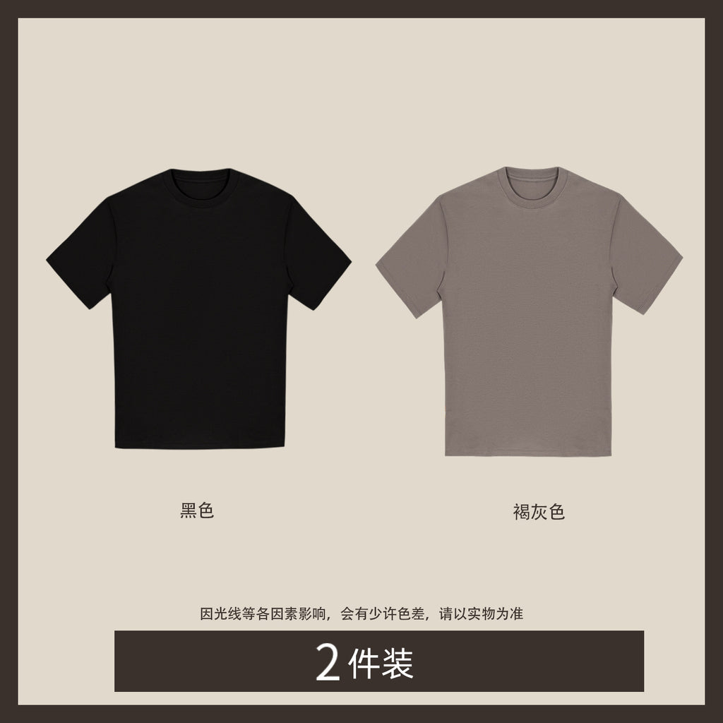 High-Count Silky Cotton Crew Neck Tee