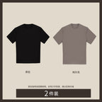 High-Count Silky Cotton Crew Neck Tee